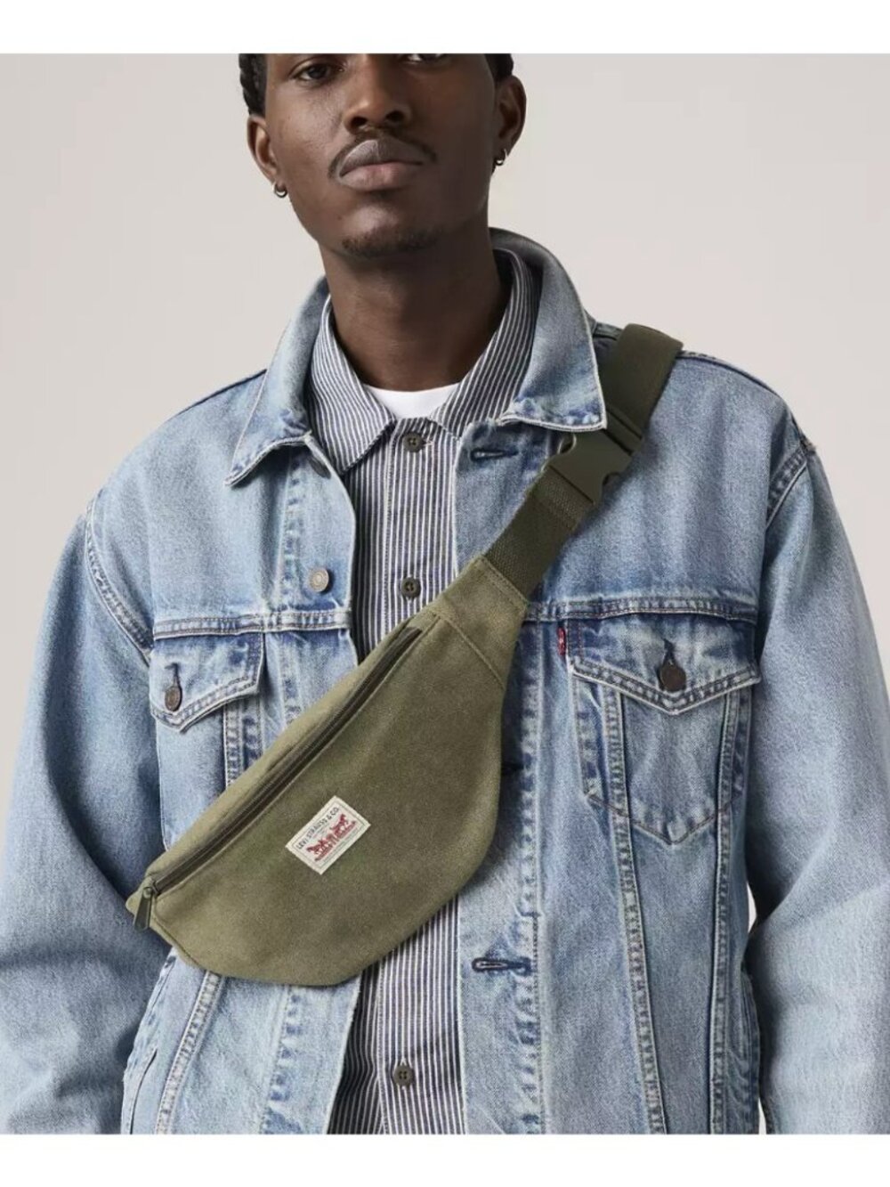 New Levi's Duboce Sling Bag Olive Green